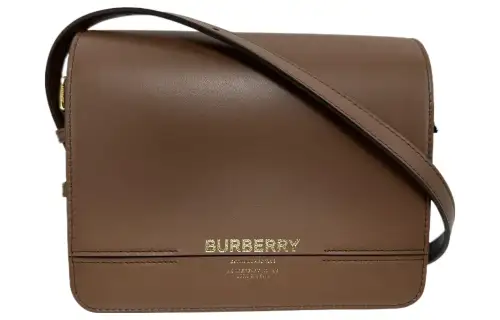 Burberry Leather Shoulder Bag, Crossbody Bag Women's Brown