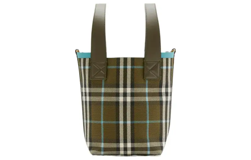 Burberry Cotton Canvas Bag, Tote Bag, Shopping Bag, Shoulder Bag, Crossbody Bag, Handbag Mini Women's Olive Green