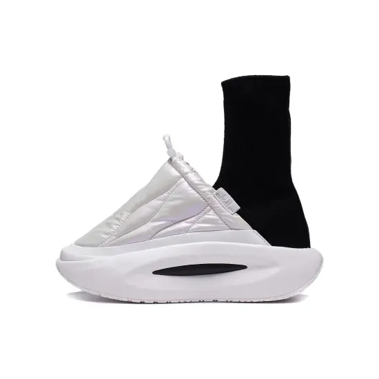 LiNing Cloud Travel Fluffy Casual Shoes Women's Low-Top Ecru