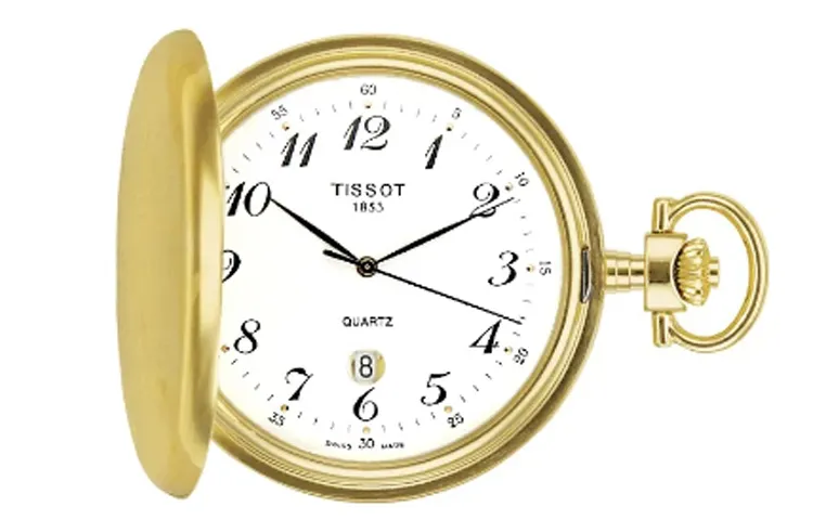 TISSOT 30m Waterproof Quartz Movement Stainless Steel Case Pocket Watch 49mm Men's Watches White T83.4.553.12