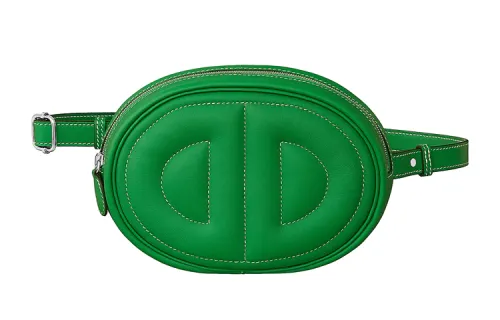 HERMES In The Loop Two tone Swift Leather Fanny Pack Women's Bright Green