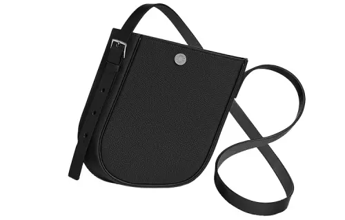 HERMES Perspective Cavaliere Togo Calfskin Shoulder Bag Unisex 89 Noir Black