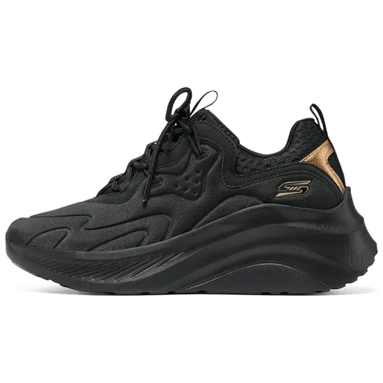 Skechers Sport Casual Shoes Women's Low-Top Black Gold