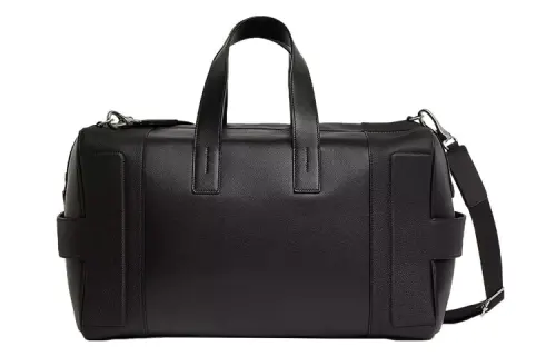 HERMES Evergrain & Togo Calfskin Handbag, Shoulder Bag, Crossbody Bag, Travel Bag Men's Noir Black