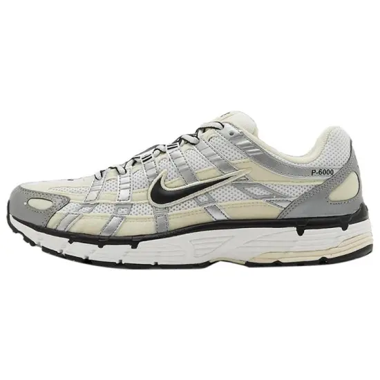 Nike P-6000 Coconut Milk Metallic Silver Women's