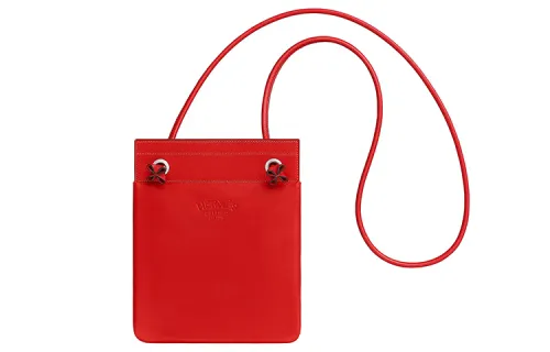 HERMES Aline Milo Lambskin And Swift Leather Shoulder Bag, Crossbody Bag Women's Indian Red