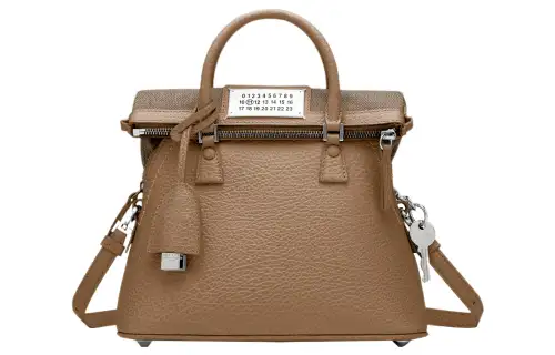 Maison Margiela 5AC Grain Calfskin Shoulder Bag, Crossbody Bag, Handbag Mini Women's Camel Brown