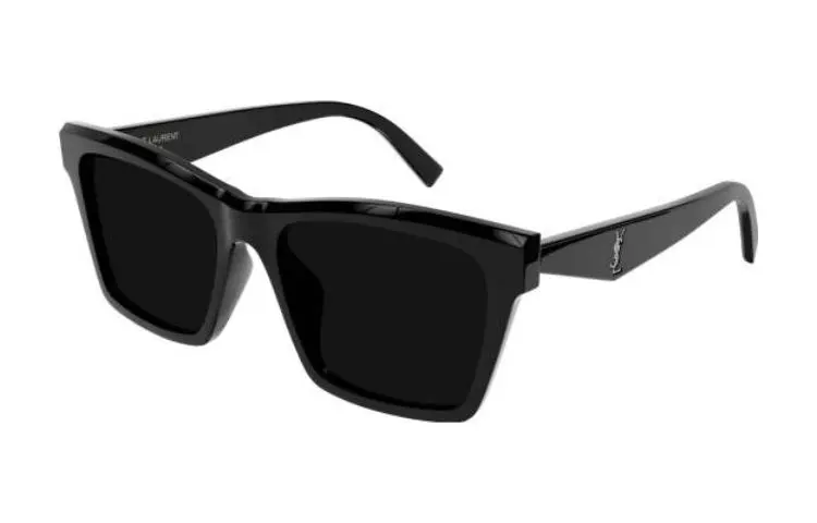 SAINT LAURENT Irregular Shape Sunglasses Unisex Black