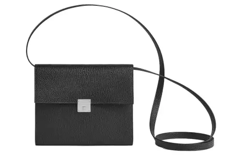 HERMES Clic Mysore Goat Skin Handheld Shoulder Bag, Crossbody Bag Women's 89 Noir Black