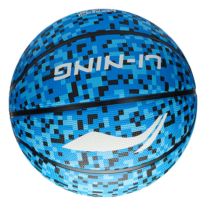 Li Ning China Mainland Version Rubber Basketball Abrasion Resistant Blue Size 7 Training Competition Unisex