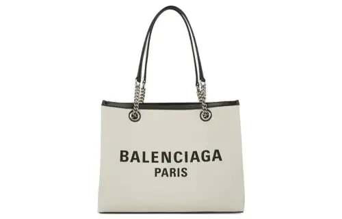 Balenciaga Duty Free Tote Medium Size Bag White/Black