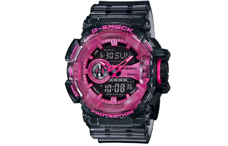 CASIO Men Liquid Crystal/Analog Dual Display Series 57mm Black Watch GA-400SK-1A4DR