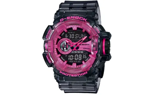 CASIO Men Liquid Crystal/Analog Dual Display Series 57mm Black Watch GA-400SK-1A4DR