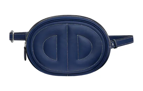 HERMES In The Loop Swift Calfskin Handheld One Shoulder Crossbody Fanny Pack Women's Blue