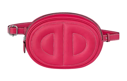 HERMES In The Loop Swift Leather Pig Nose Sling Bag, Fanny Pack Women's Rose Red