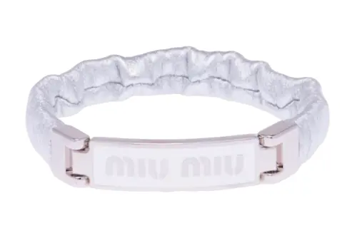 MIU MIU Metal Wristbands Women's Silver
