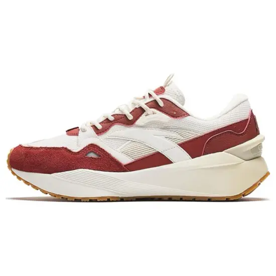 Anta HERITAGE Cushioning Wear-Resistant Low-Top Casual Shoes Women's White/Red
