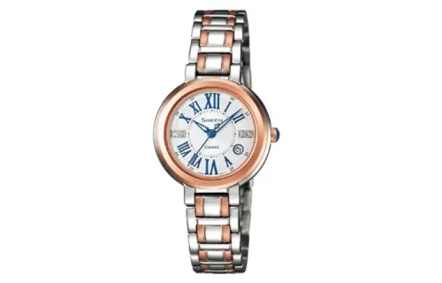 CASIO Women's SHEEN 28.5mm Silver Watch SHE-4029SG-7a