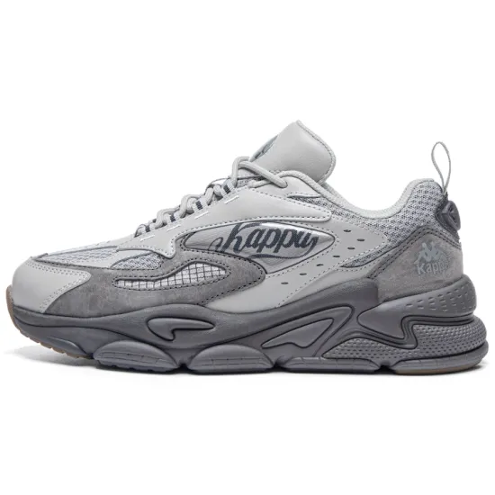Kappa Height Increasing Abrasion Resistant Low top Chunky Sneakers Unisex Gray
