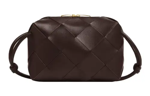 Bottega Veneta CASSETTE Sheepskin Camera Bag, Crossbody Bag, Shoulder Bag Small Women's Chocolate Brown