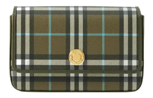 Burberry Calfskin Decoration Crossbody Bag, Shoulder Bag Women's Olive Green