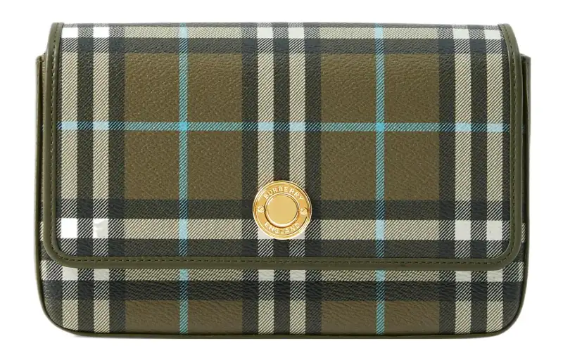 Burberry Calfskin Decoration Crossbody Bag, Shoulder Bag Women's Olive Green