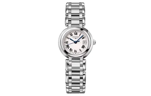 LONGINES Heart Moon Collection Quartz Movement 30m Waterproof Women's Watch 26.5mm White Dial
