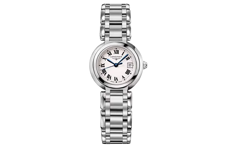 LONGINES Heart Moon Collection Quartz Movement 30m Waterproof Women's Watch 26.5mm White Dial