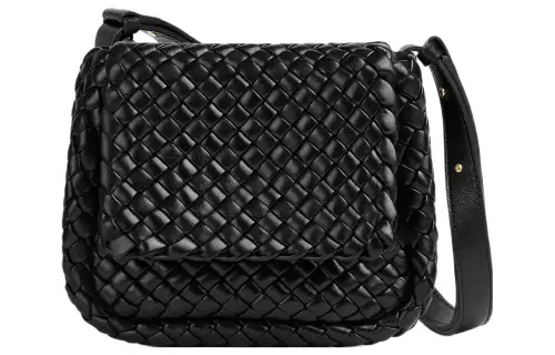Bottega Veneta Sheepskin Crossbody Bag, Shoulder Bag Women's Black