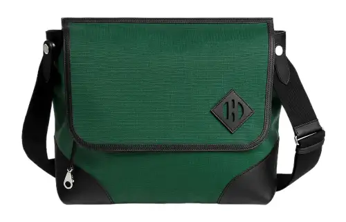 HERMES Allback Bivouac Canvas With Swift Calfskin Messenger Bag, Shoulder Bag, Crossbody Bag Men's Green Black