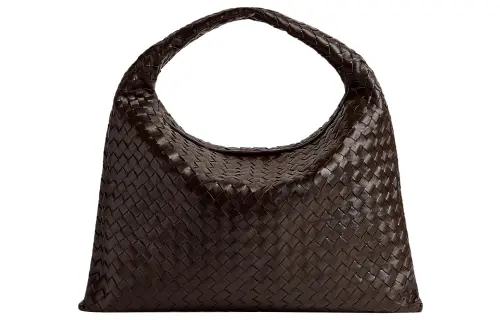 Bottega Veneta Cow Leather Handbag, Shoulder Bag Large Women's Chocolate Brown