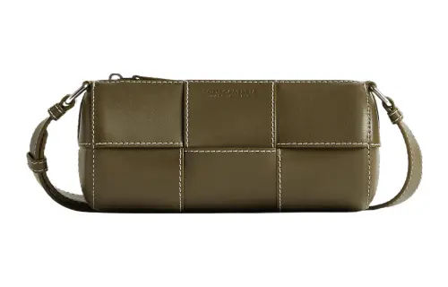 Bottega Veneta Cow Leather Shoulder Bag, Crossbody Bag Men's Mud Brown