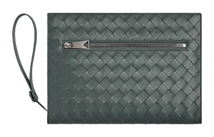 Bottega Veneta Cow Leather Briefcase, Document Bag, Storage Bag, Clutch Small Men's Slate