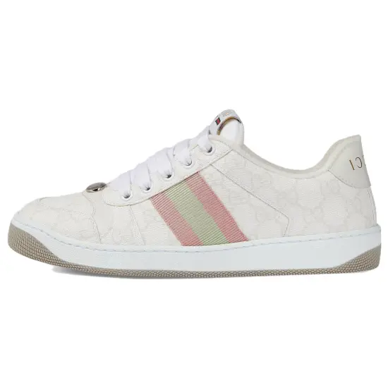 GUCCI Women's Screener Sneaker 'GG Monogram - White Pink'