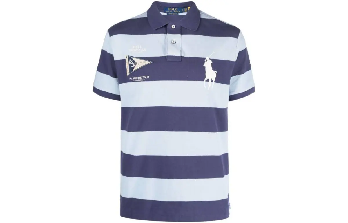 Polo Ralph Lauren Big Pony Polo Shirt Custom Slim Fit Men's Blue