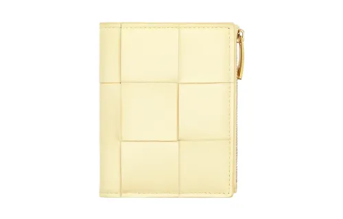 Bottega Veneta Soft Lambskin Wallet Small Women's Yellow