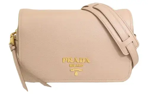 PRADA Leather Shoulder Bag, Crossbody Bag Regular Women's Pink