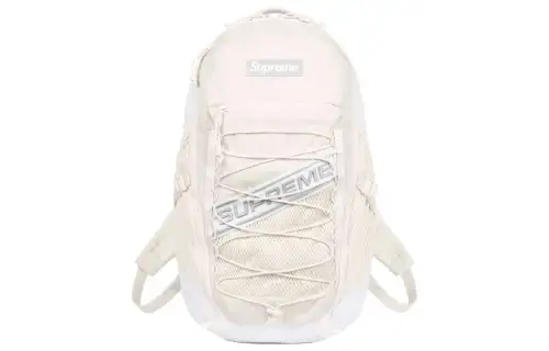 Supreme Waterproof Nylon Backpack Unisex White