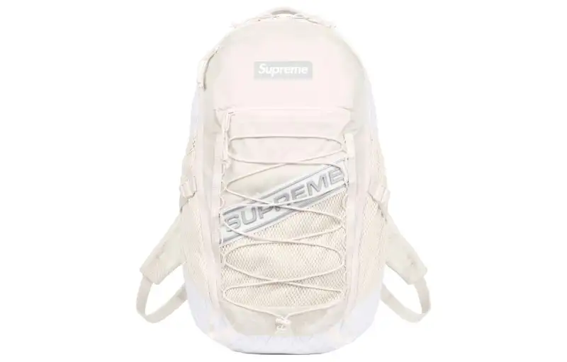 Supreme Waterproof Nylon Backpack Unisex White