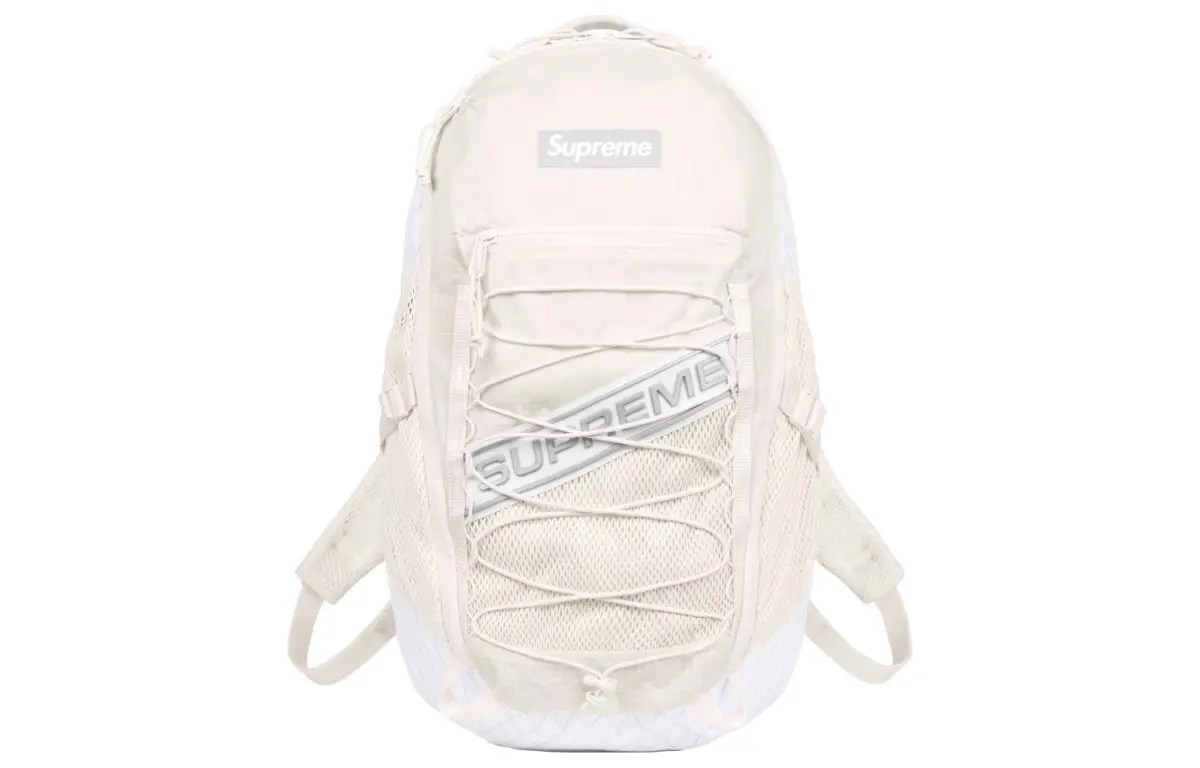 Supreme Waterproof Nylon Backpack Unisex White
