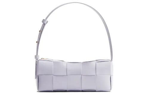 Bottega Veneta Lambskin Handbag, Shoulder Bag Women's Purple