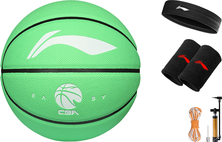 Li Ning CBA Collection Indoor, Outdoor, All Size 5 Ball Kids’ Basketball Green Pu