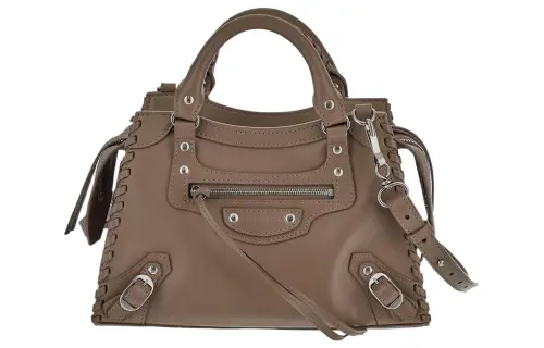 Balenciaga Calfskin Handbag, Shoulder Bag, Crossbody Bag Regular Women's Brown