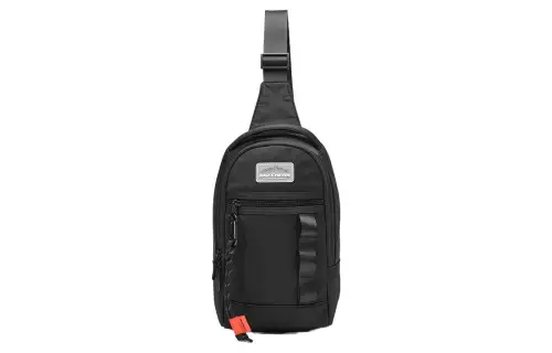 Skechers Fabric Shoulder Bag, Crossbody Bag, Sling Bag Regular Unisex Carbon Black
