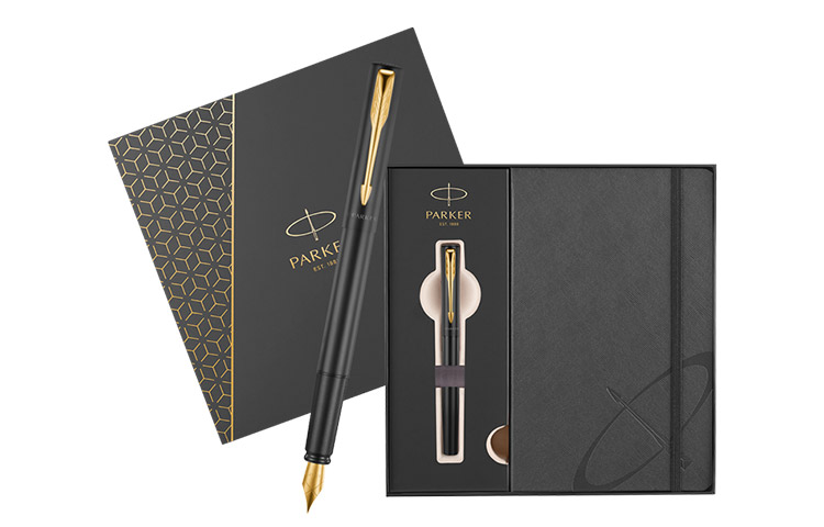 Laptop, gift box, rollerball pen for office stainless steel, calligraphy, gift-boxed pen, set, business version