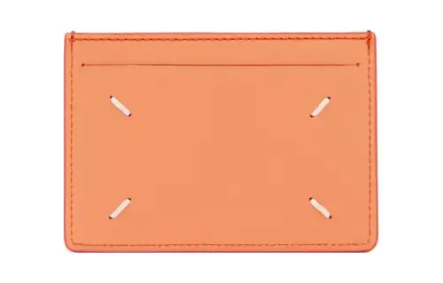 Maison Margiela Leather Card Holder Men's Orange