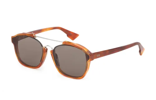 DIOR Acetate Irregular Shape Sunglasses Unisex Brown