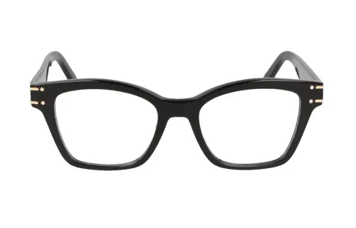 DIOR Acetate Irregular Shape Eyeglass Frames Unisex Black