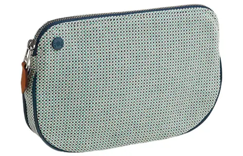 HERMES Echappee Storage Cotton Clutch Toiletry Bag Unisex Marine Blue