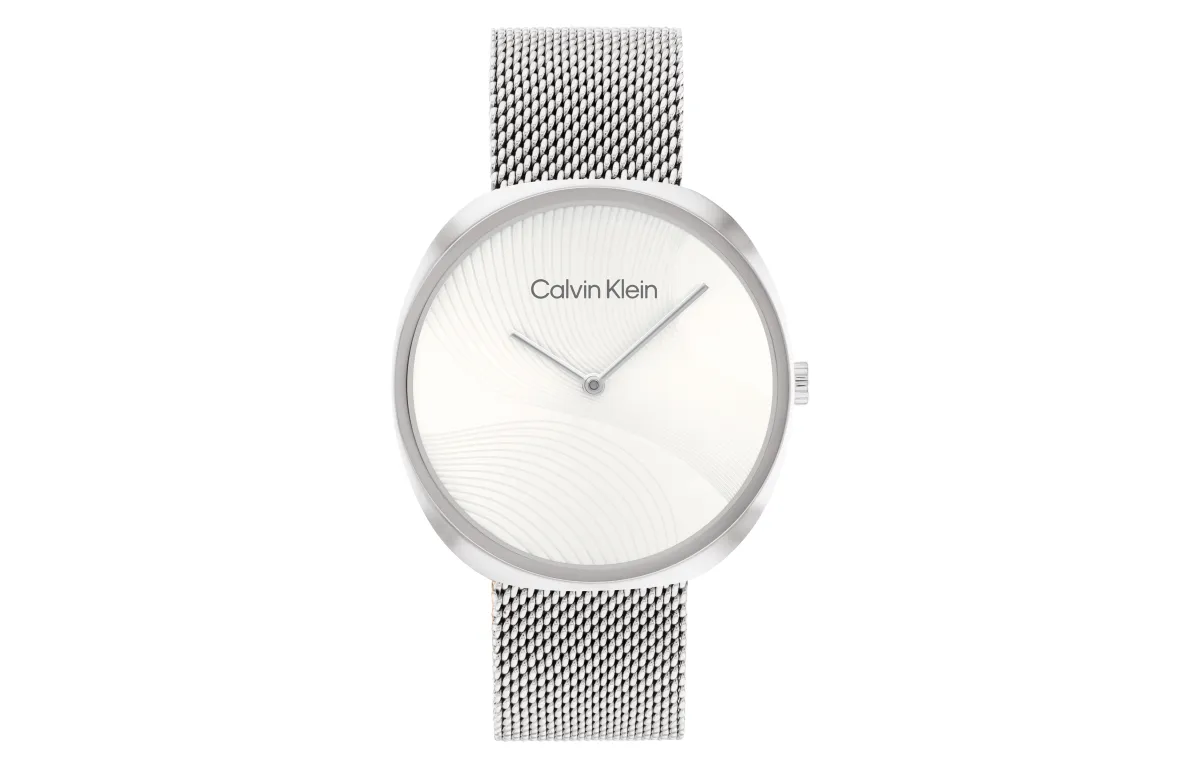 CK/Calvin Klein Wrist Watches Quartz Movement Stainless Steel Strap 36.6mm Silver Dial Women's Watch 25200245 Gj